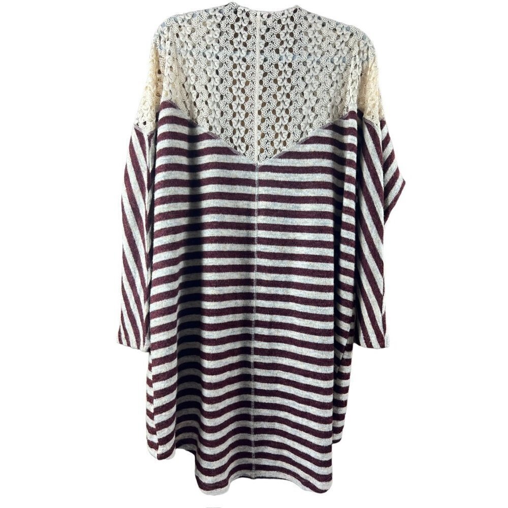Umgee Women's Tan & Brown Stripped Cardigan - Picture 2 of 7